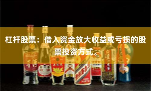 杠杆股票：借入资金放大收益或亏损的股票投资方式。